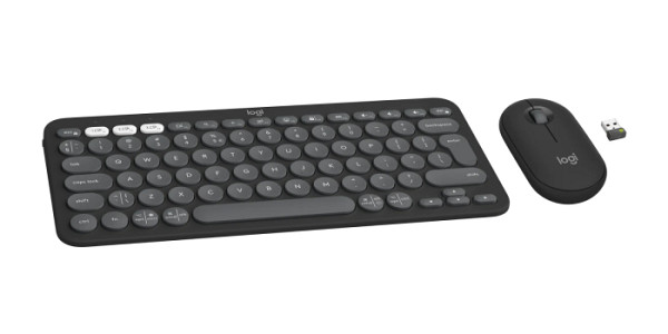 LOGITECH Pebble 2 Combo črna slo tisk brezžična tipkovnica + miška