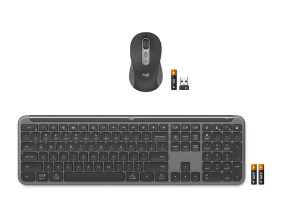 LOGITECH Signature Slim Combo MK950 črna slo tisk brezžična tipkovnica + miška
