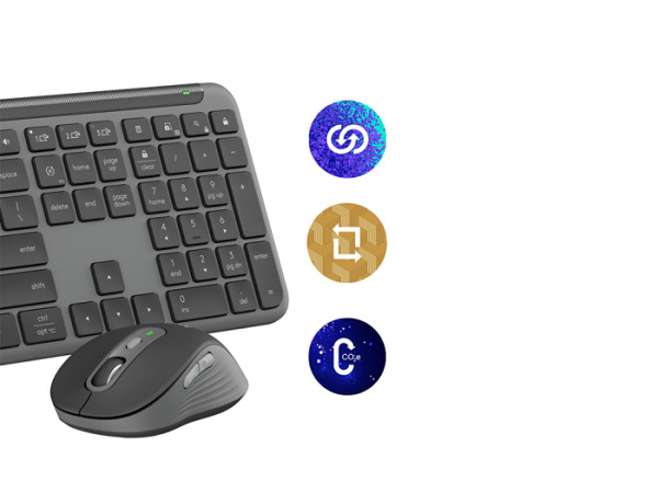 LOGITECH Signature Slim Combo MK950 črna slo tisk brezžična tipkovnica + miška