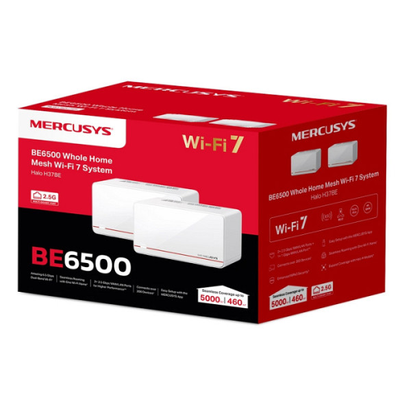 MERCURSYS HALO H37BE (2-pack) BE6500 brezžični usmerjevalnik-router / dostopna točka-AP