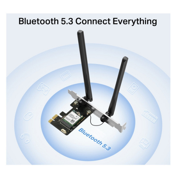 MERCUSYS MA80XE AX3000 WiFi 6 Bluetooth 5.3 Dual Band PCIe mrežna kartica