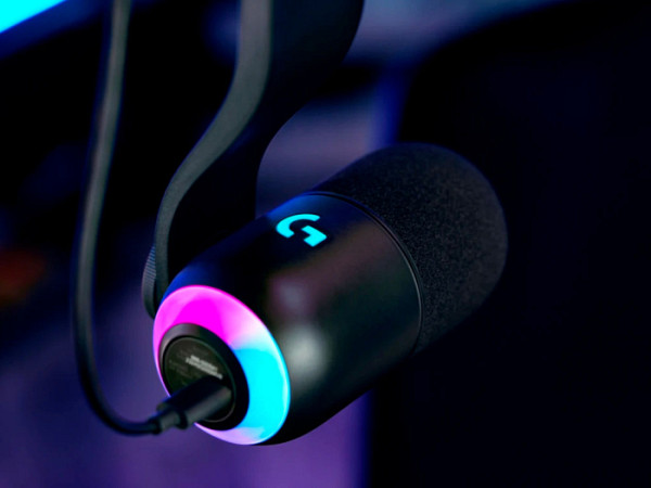 Mikrofon Logitech Yeti GX, LIGHTSYNC RGB, Gaming, USB, črn