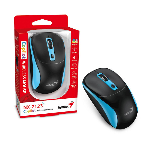 Miška Genius Copilot NX-7123 modra