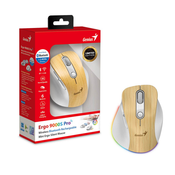 Miška Genius Ergo 9000S Pro,videz lesa (limited edition)