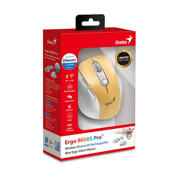 Miška Genius Ergo 9000S Pro,videz lesa (limited edition)