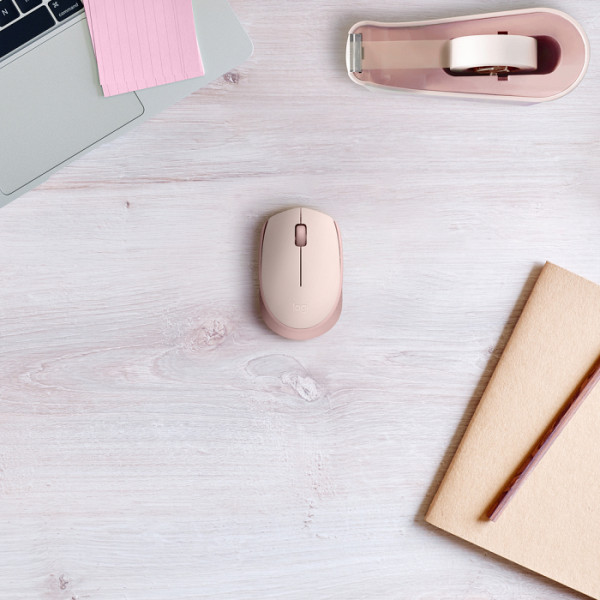 Miška Logitech M171 Wireless, roza