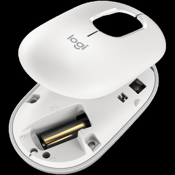 Miška Logitech POP Mouse z EMOJI, Bluetooth, bela