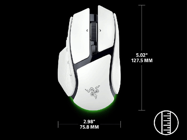 Miška Razer Basilisk V4 HyperSpeed, bela