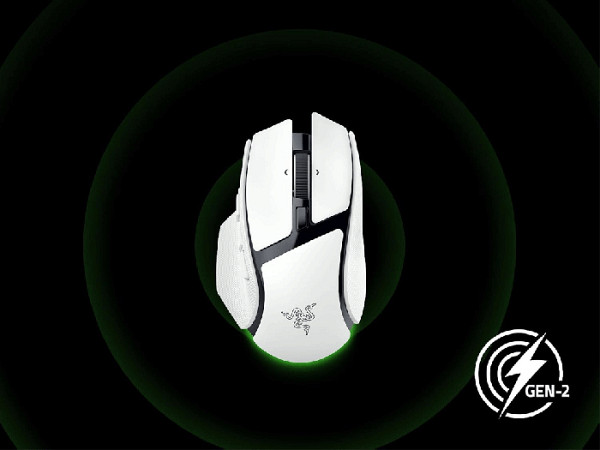 Miška Razer Basilisk V4 HyperSpeed, bela