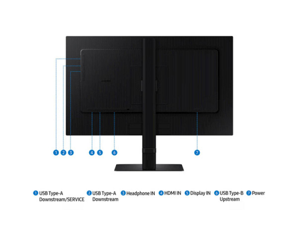 Monitor Samsung 24 S60D ViewFinity S6, IPS, 2560x1440, HDMI, DP