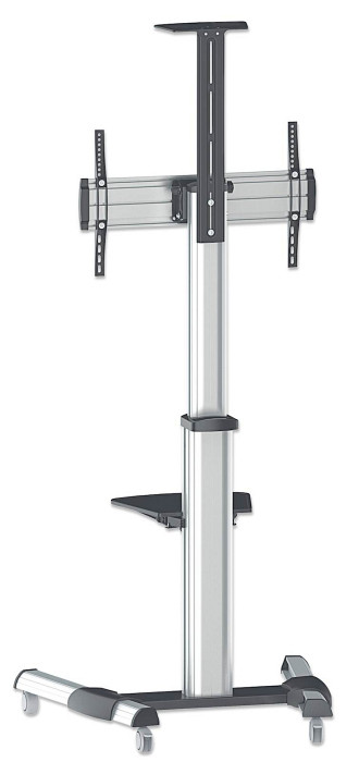 Multimedijski voziček 37''-86'' MANHATTAN, 50kg, naklon +5° do -12°, sive barve