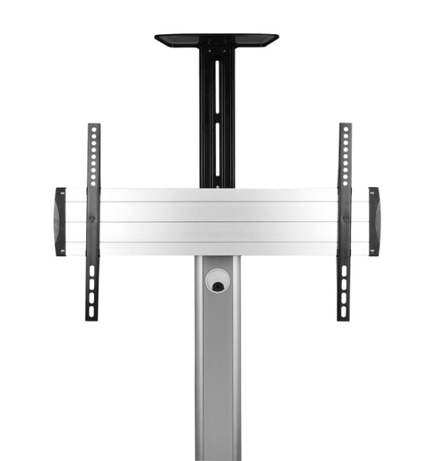 Multimedijski voziček 37''-86'' MANHATTAN, 50kg, naklon +5° do -12°, sive barve