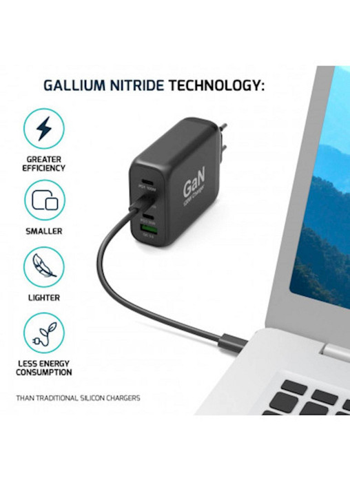 Napajalnik PORT GaN USB-C/ USB-A 120W