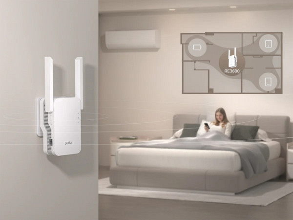Ojačevalec Wi-Fi Repeater CUDY RE3600, BE3600 WiFi 7 Mesh