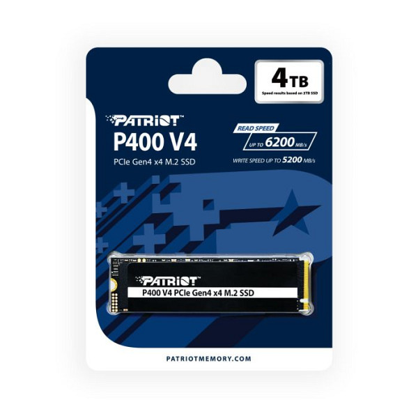 Patriot P400 V4 4TB M.2 NVMe SSD PCIe Gen 4 x4