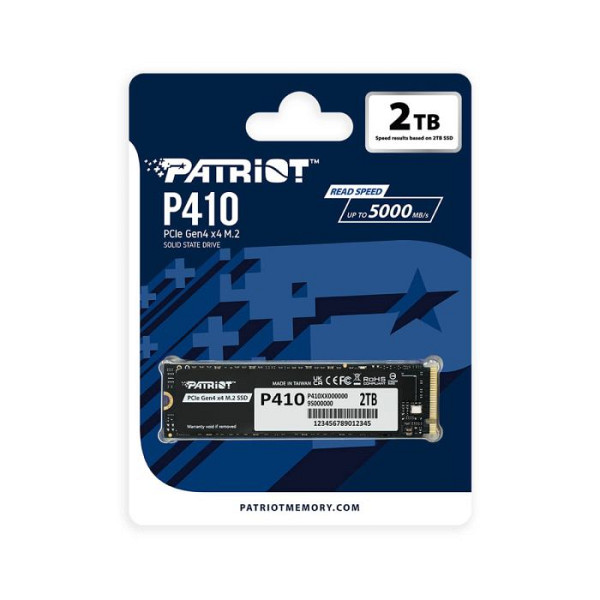 Patriot P410 2TB M.2 NVMe SSD PCIe Gen 4 x4