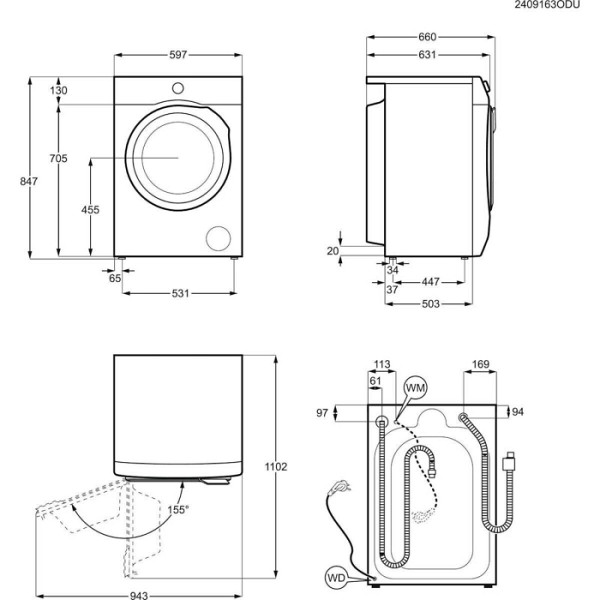 Pralni stroj Electrolux EW8F5402QE, UniversalDose, 11kg