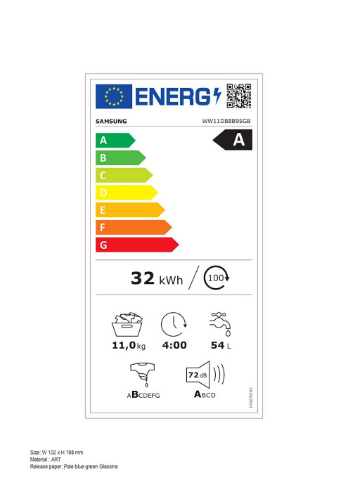 Pralni stroj Samsung WW11DB8B95GBU4