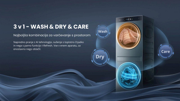 Pralno-sušilni stroj HAIER CLC108-GNU1-S,10+8kg (Laundry Center)