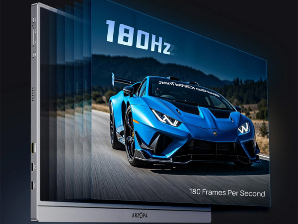 Prenosni monitor 16.1'' (41 cm) QHD IPS 180Hz, mHDMI, USB-C, zvočniki, ovitek, ARZOPA Z3FC