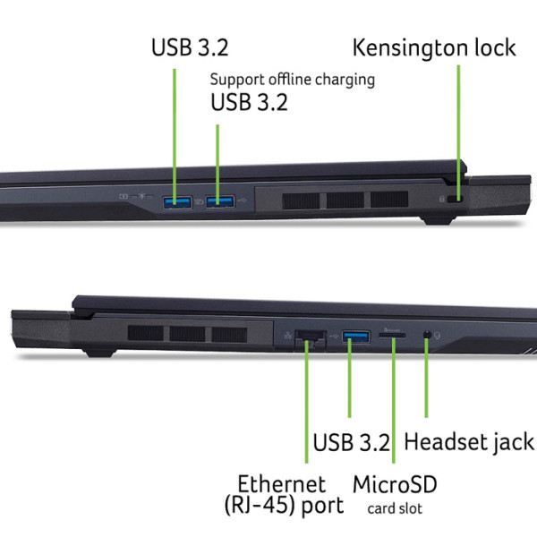 Prenosnik ACER PHN18-72-90M6 Ultra 9 275HX/32GB/SSD 1TB/18'' WQXGA 250Hz/RTX 5070 Ti 12GB/NoOS/AI