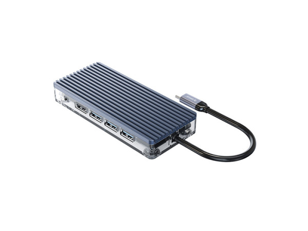 Priključna postaja USB-C, 11 in 1, 3x USB 3.0, 1x USB 2.0, HDMI, VGA, avdio, čitalec kartic, RJ45, PD 100W, ORICO WB-11P