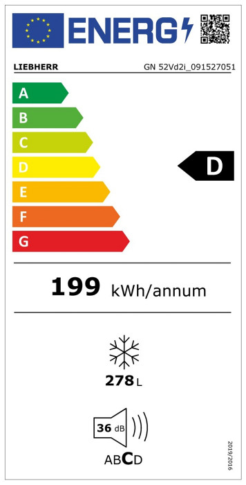 Prostostoječa zamrzovalna omara s sistemom NoFrost