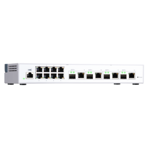 QNAP 12 port stikalo 4x 10Gb, 8x 1Gb