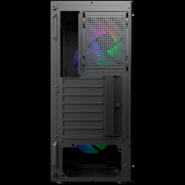 Računalniško ohišje COUGAR MX110 RGB, ATX, 3x120mm RGB ventilator spredaj, 1x120mm RGB ventilator zadaj, črno