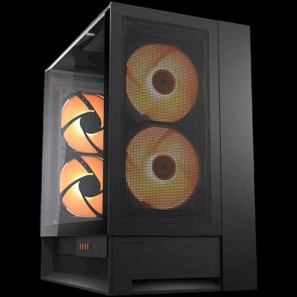 Računalniško ohišje COUGAR OmnyX, ATX, 2X160mm RGB ventilator spredaj, 2X160mm RGB ventilator zadaj, črno