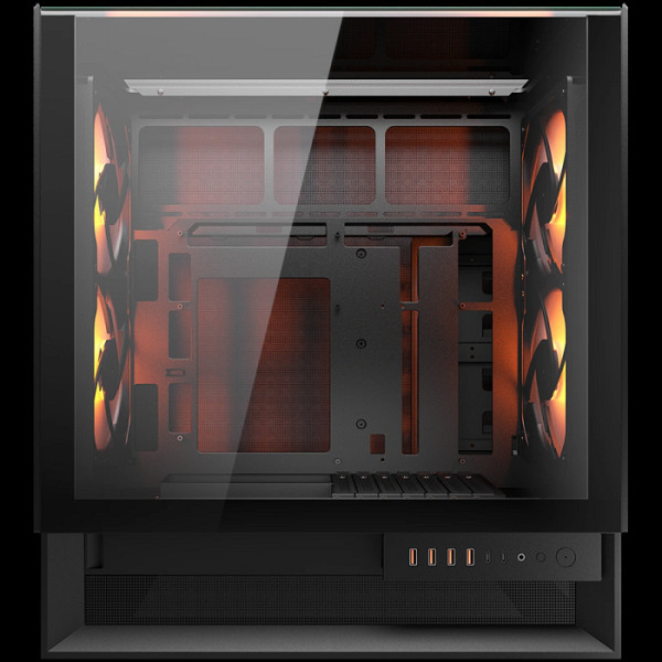Računalniško ohišje COUGAR OmnyX, ATX, 2X160mm RGB ventilator spredaj, 2X160mm RGB ventilator zadaj, črno