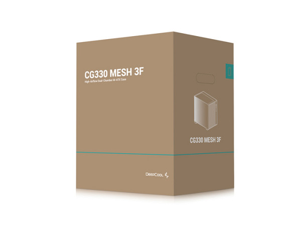 Računalniško ohišje DeepCool CG330 MESH 3F, micro-ATX, ARGB, kaljeno steklo, črno
