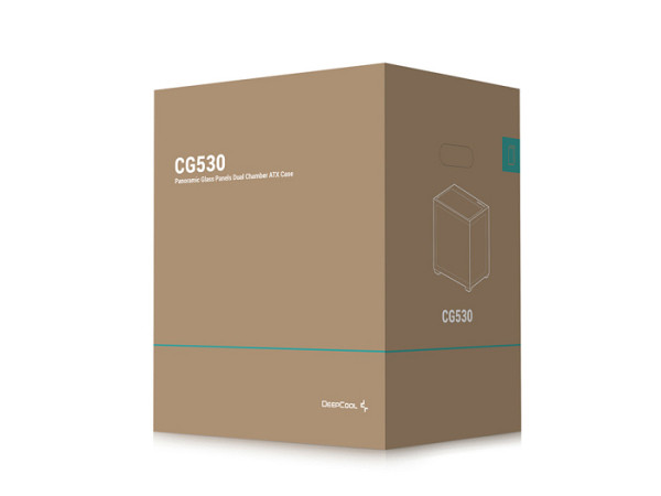 Računalniško ohišje DeepCool CG530, ATX, Midi-Tower, kaljeno steklo, črno