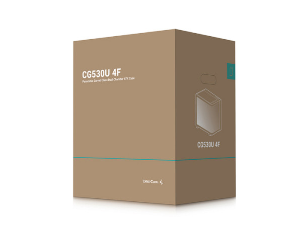 Računalniško ohišje DeepCool CG530U 4F, ATX, Midi-Tower, ARGB, ukrivljeno steklo, črno