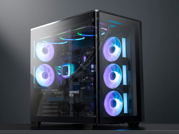 Računalniško ohišje DeepCool CG590U 5F, ATX, Midi-Tower, ARGB, ukrivljeno kaljeno steklo, črno