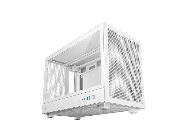 Računalniško ohišje DeepCool CH260, Micro-ATX, kajeno steklo, belo