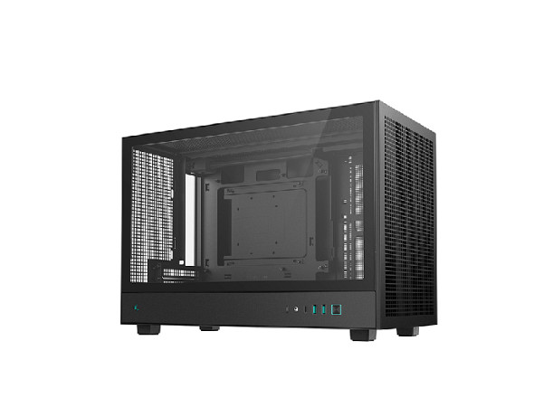 Računalniško ohišje DeepCool CH260, Micro-ATX, kajeno steklo, črno