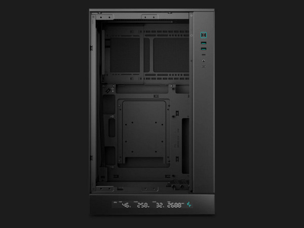 Računalniško ohišje DeepCool CH270 DIGITAL, Micro-ATX, LCD, Kaljeno steklo, črno