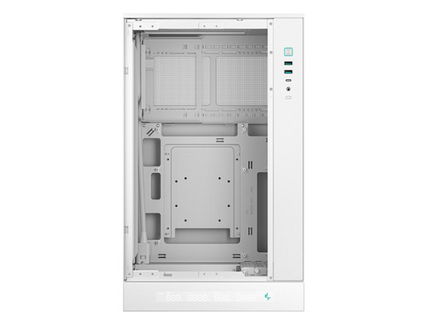 Računalniško ohišje DeepCool CH270 DIGITAL, Micro-ATX, LCD, Kaljeno steklo, belo