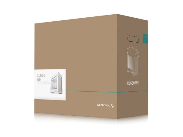 Računalniško ohišje DeepCool CL660 WH, ATX, Midi-Tower, ARGB, kaljeno steklo, belo
