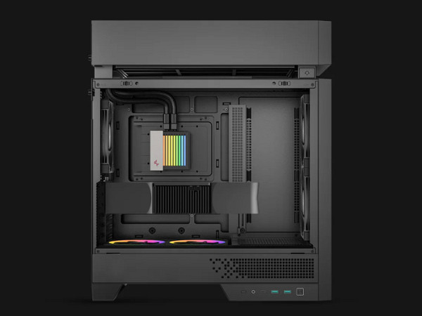 Računalniško ohišje DeepCool CL6600, AIO 360mm, ATX, Midi-Tower, ARGB, kaljeno steklo, črno