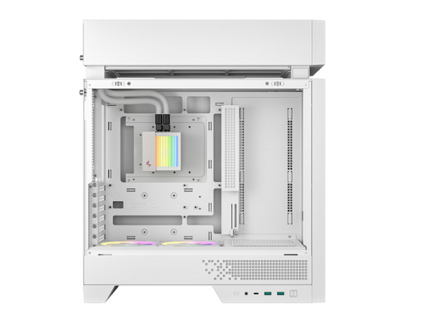 Računalniško ohišje DeepCool CL6600 WH, AIO 360mm, ATX, Midi-Tower, ARGB, kaljeno steklo, belo