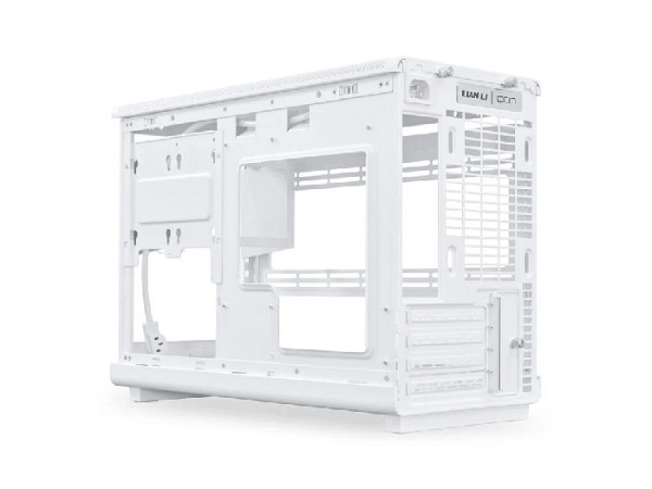 Računalniško ohišje Lian Li DAN Cases A3 Wood, kaljeno steklo, Micro-ATX, belo