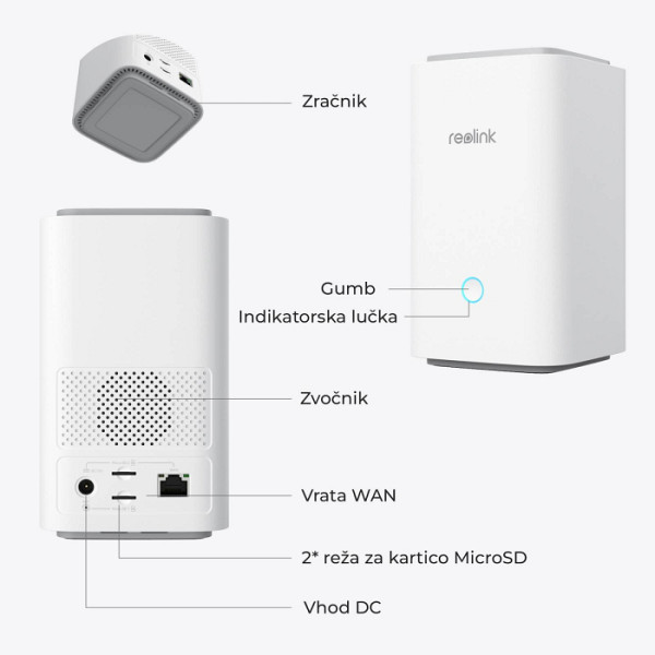 Reolink Home Hub 1 16MP, do 8 kamer, 64Gb MicroSD, Alarm 115Db