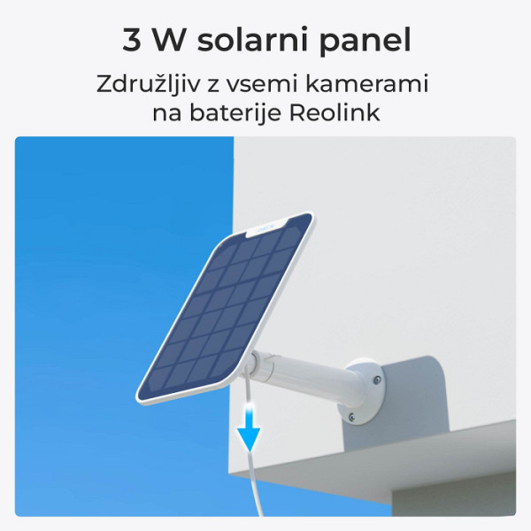 Reolink IP Kamera Argus serija B330 5MP, Zunanja, Baterijska, Barvni nočni vid +Solarni Panel