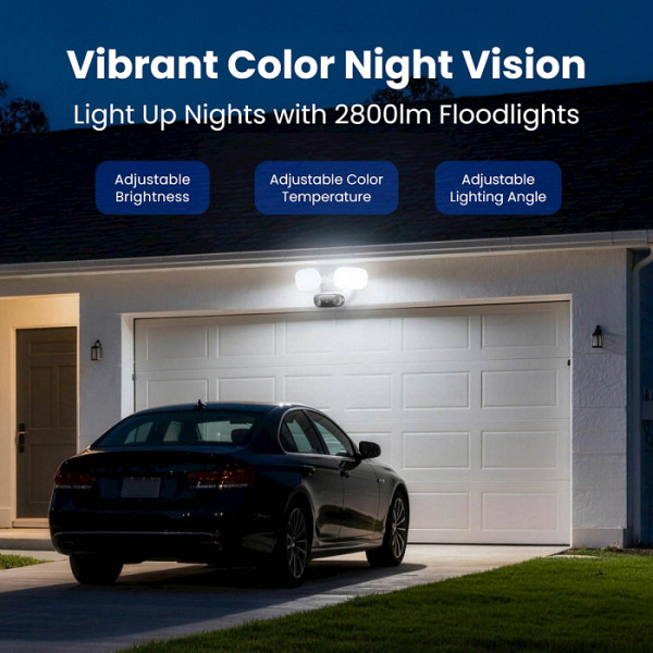 Reolink Ip Kamera Floodlight Elite PRO F760P, 16MP, 4K, vidni kot 180°, Reflektor 2800 lumnov, Ai