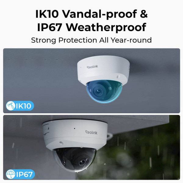Reolink Ip Kamera serija P337 POE, 8MP, 4K, IK10 Odpornost proti vandalizmu, POE