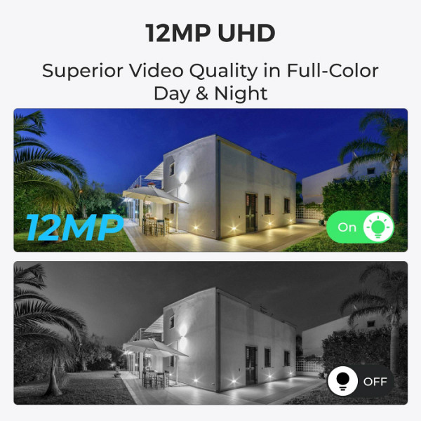 Reolink Ip Kamera serija P344 4K, 12MP, Barvni nočni vid, Dome POE, Ai podpora