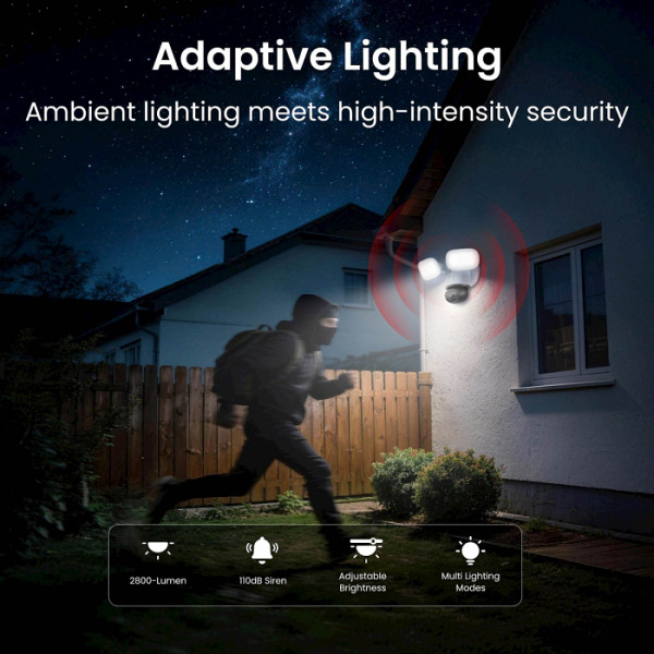Reolink Ip Kamera TrackFlex Floodlight F850P, 8MP, 4K, 3000 lumnov reflektor, 30M IR, 6x zoom, Ai
