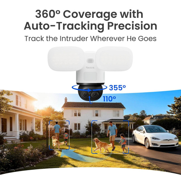 Reolink Ip Kamera TrackFlex Floodlight F850W, 8MP, 4K, 3000 lumnov reflektor, 30M IR, 6x zoom, Ai